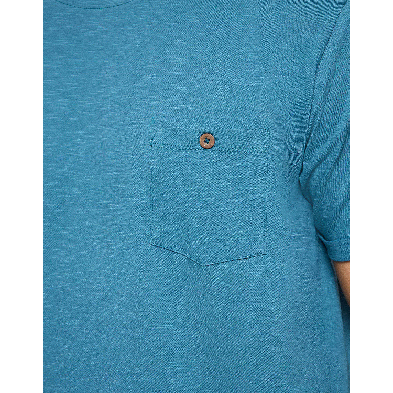 Camiseta Manga Corta Turquesa - Button