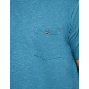 Camiseta Manga Corta Turquesa - Button