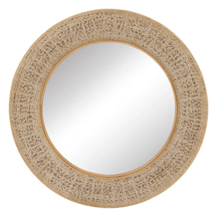Miroir Nathan rond D.90,5cm beige