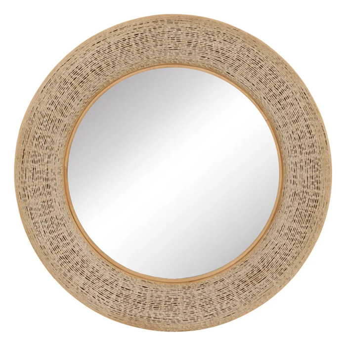 Miroir Nathan rond D.90,5cm beige