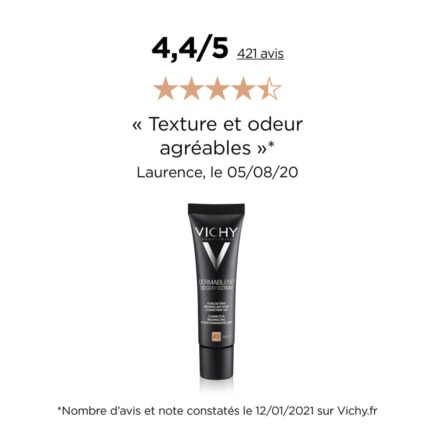 N°45 Gold - Fond de Teint Resurfaçant 30 ml