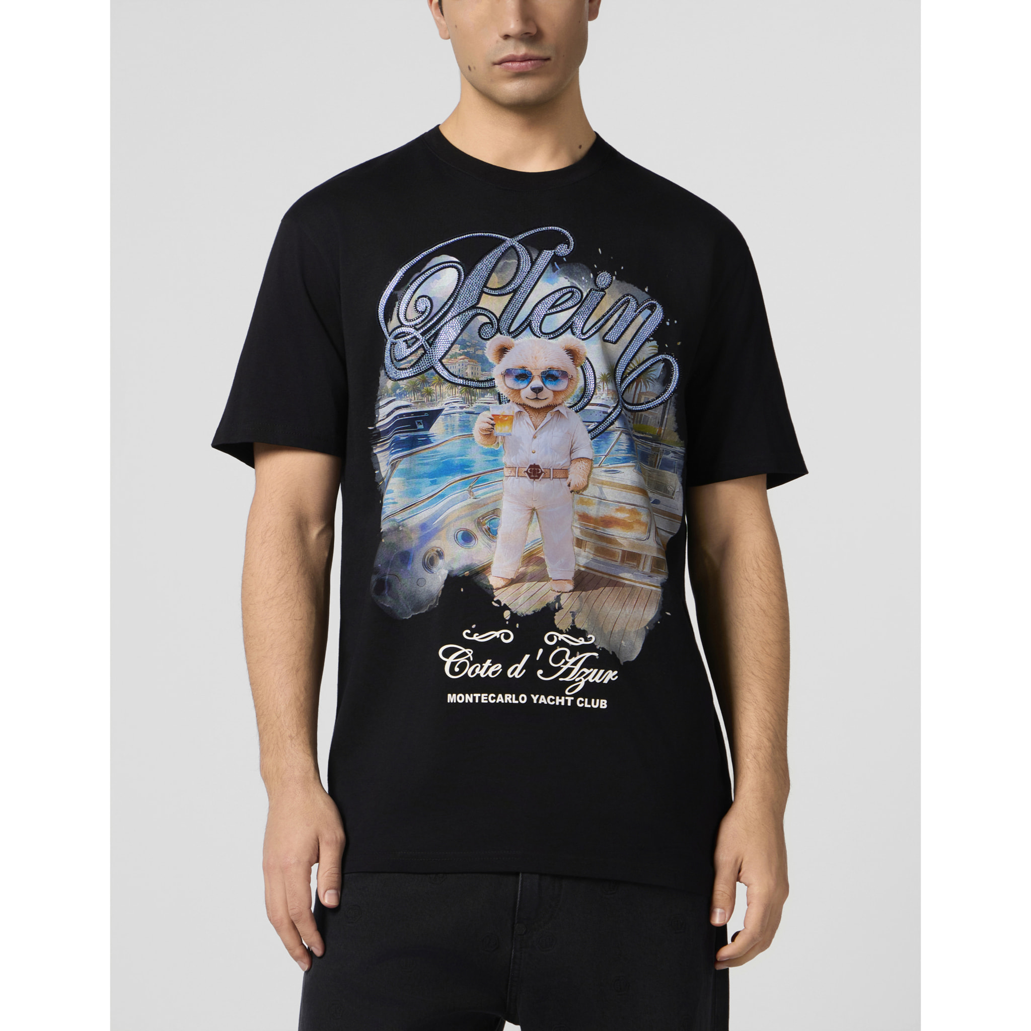 PHILIPP PLEIN Round Neck T-Shirt Teddy Yachting