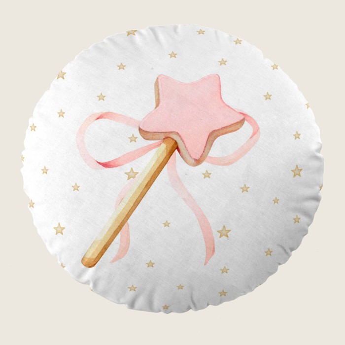 Cool Kids - Cojín Redondo Estampado - Con Relleno - 100% Algodón - Ballet