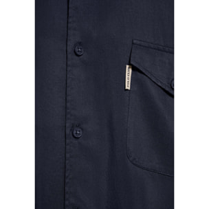 Camisa Franklin azul marino con bolsillos regular fit