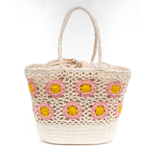 Belbo Bolso de hombro Mujer. Fabricaco en algodón tejido artesanal a mano.