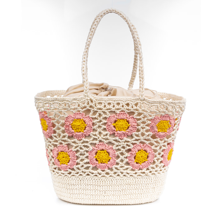 Belbo Bolso de hombro Mujer. Fabricaco en algodón tejido artesanal a mano.