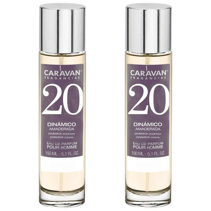 Caravan fragancias set de 2 frascos perfume de hombre nº20, de 150 ml