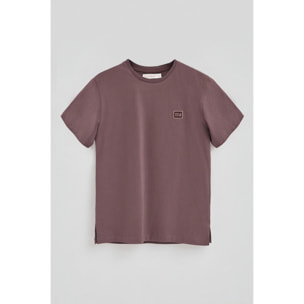 Maglietta rosa tortora dal fit dritto con toppa personalizzata Polo Club