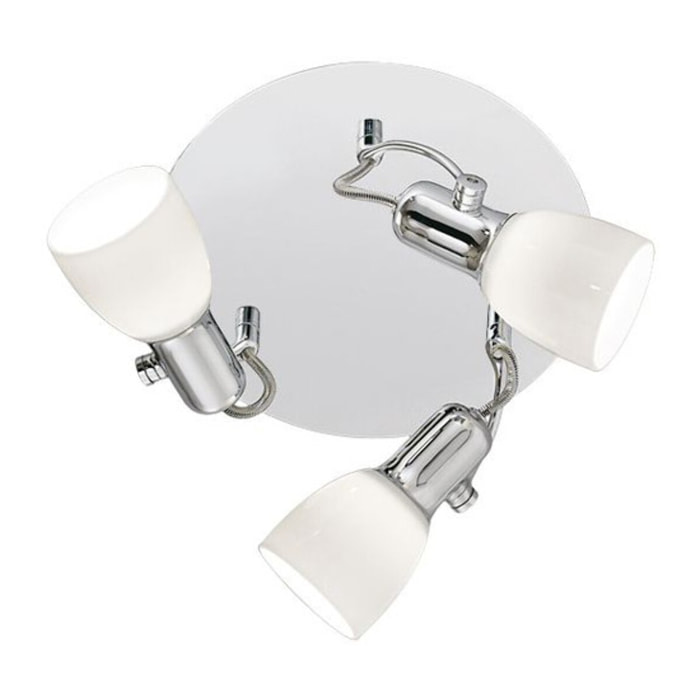 Plafoniera con faretti e dettagli in ceramica
