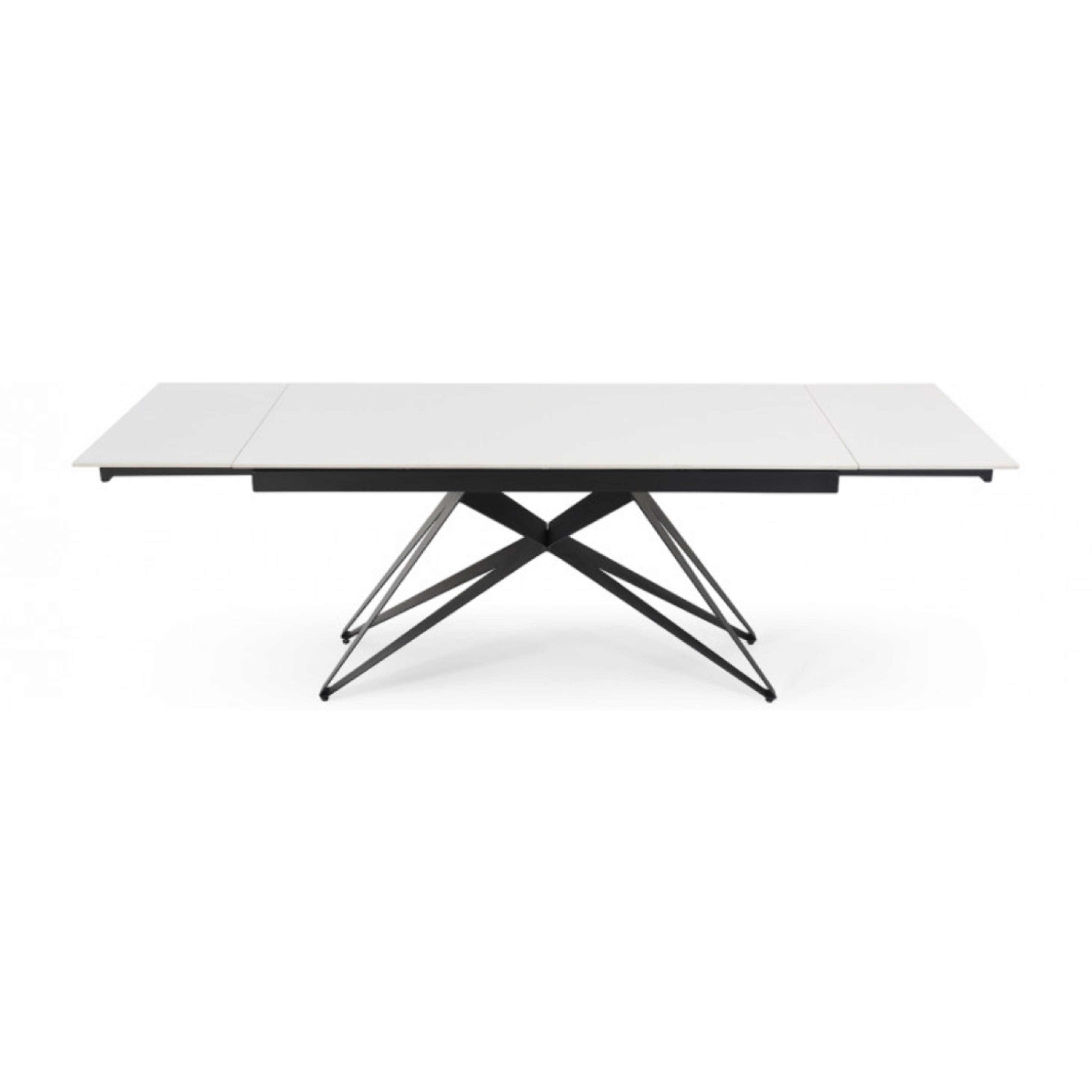 Table extensible en céramique blanc pure L160/240cm - 9 piètements - UNIK