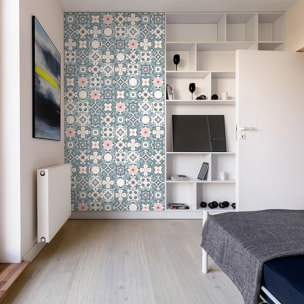 Sticker carrelage - Ambiance Sticker - 60 CARREAUX DE CIMENT MEUBLE CARREIRA - Meuble - 15x15cm