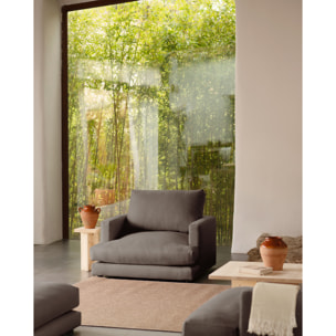 Fauteuil de teinte gris foncé de 105cm Hauteur: 85 Longueur: 108 Largeur: 105