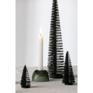J-Line décoration Sapin de Noël Paillettes - plastique - vert foncé - boîte de 4