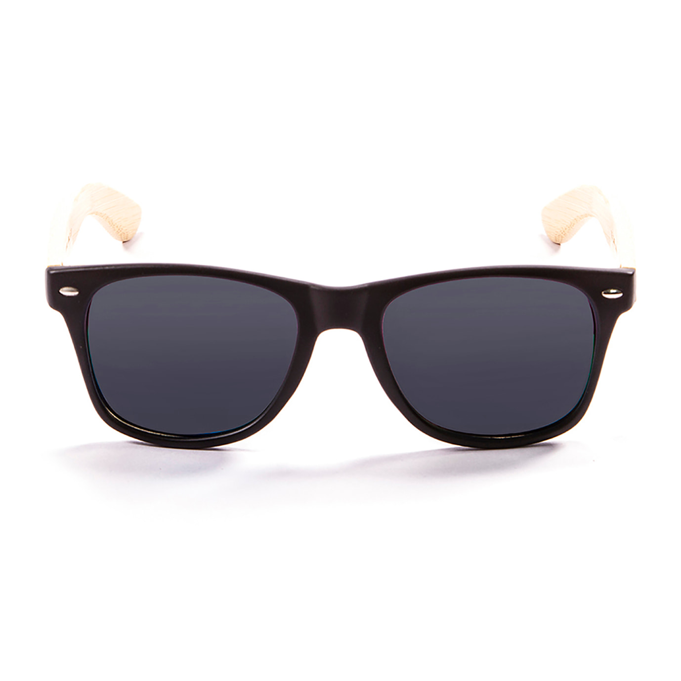 Gafas de sol OCEAN BEACH WOOD - Patillas en negro mate y bambú y / Ahumada