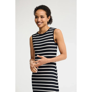Vestito blu marino e bianco a righe con personalizzazione nautica Polo Club