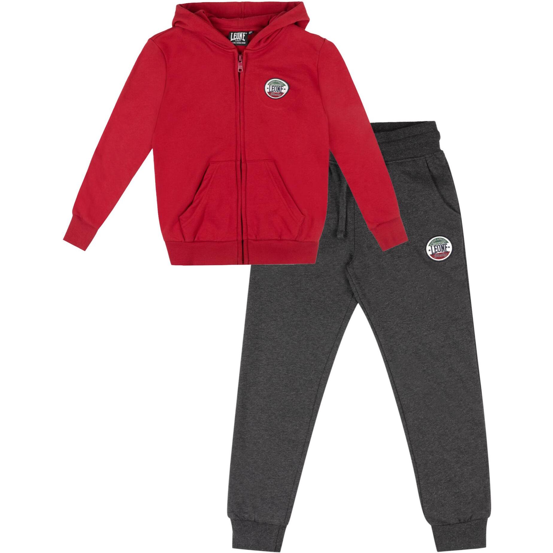 Tuta invernale da bambino con cappuccio e zip "Italy"