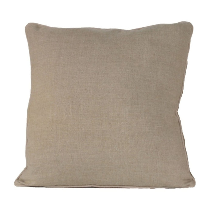 Coussin lin et coton bourdon - Beige