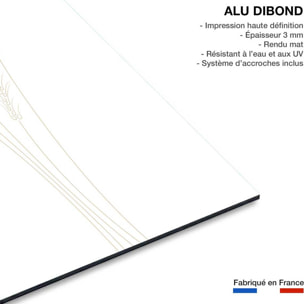 Tableau scandi blés Tableau alu Dibond