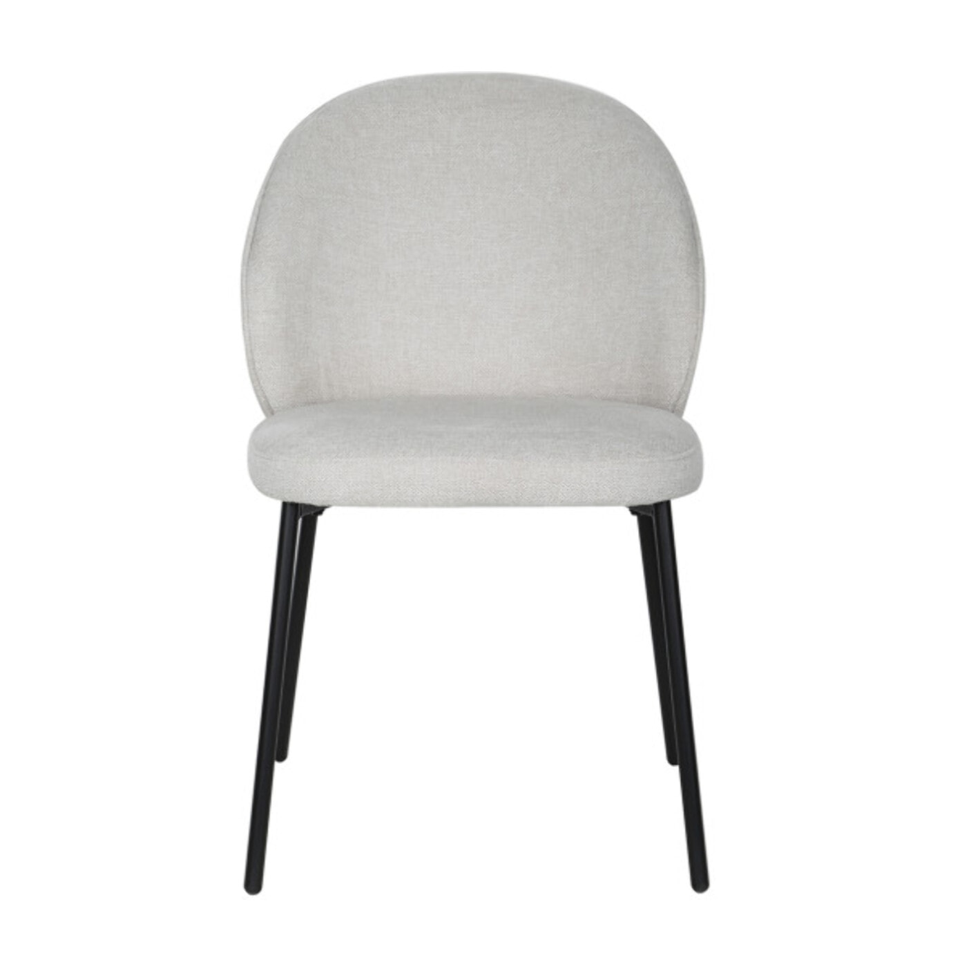 Chaise épurée en tissu avec pieds fins en métal - MARTHA