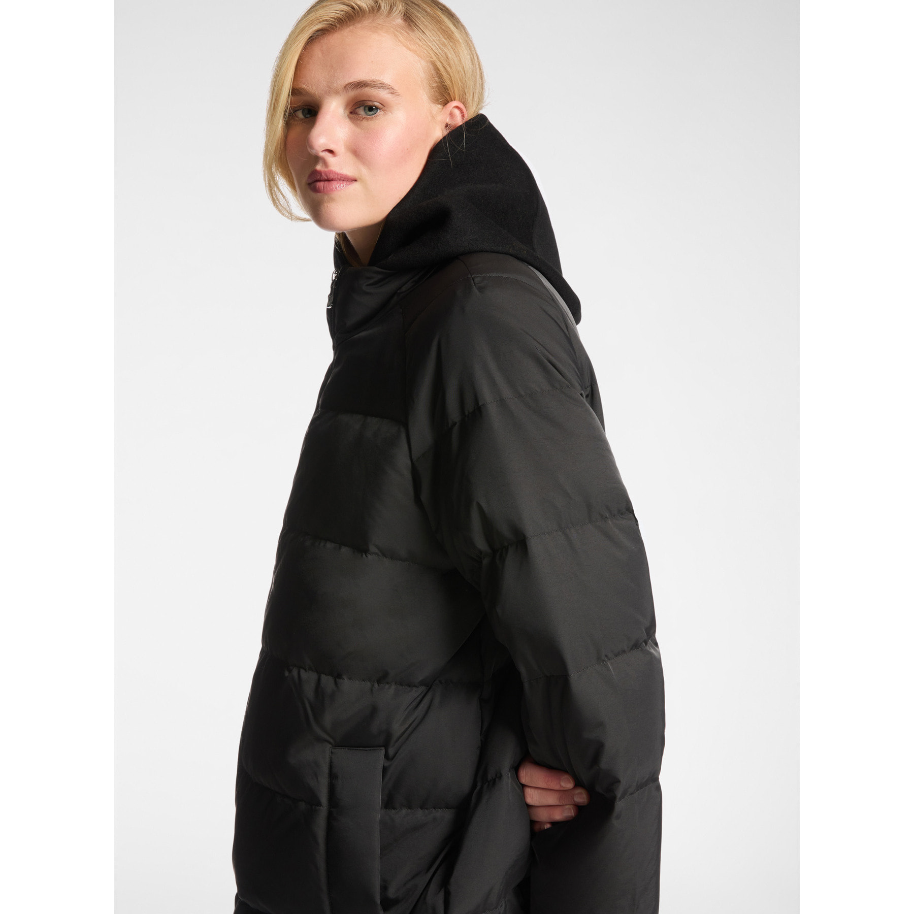 Elena Mirò - Piumino in due tessuti - Nero