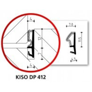 Joint pose sur ouvrant KISO - rainure 4mm - Feuillure 12 mm - 250M - DP 412 TPE Noir