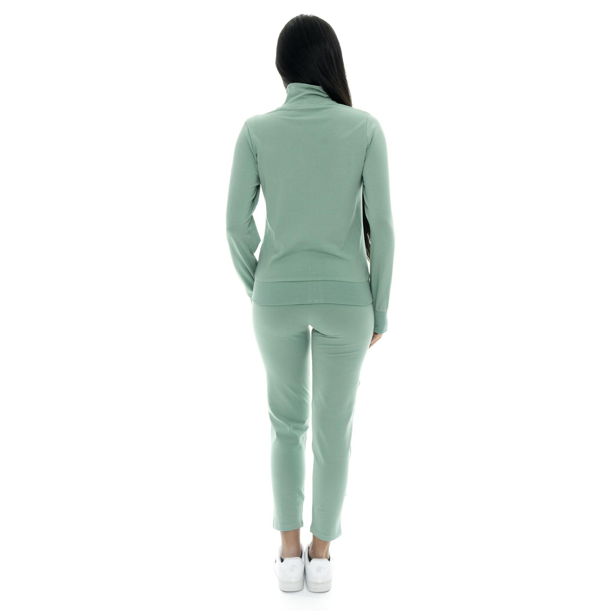 Tuta da donna in cotone non felpato con colletto e zip Leone Summer Bright