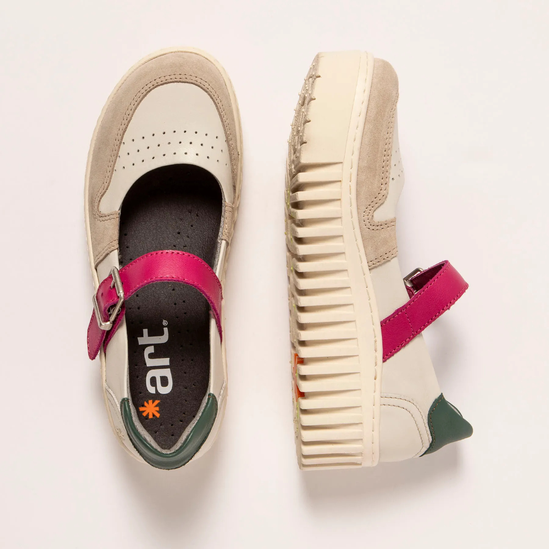 Zapatos 1515 NAPPA CREAM-FUXIA/BRIGHTON color Cream-fuxia