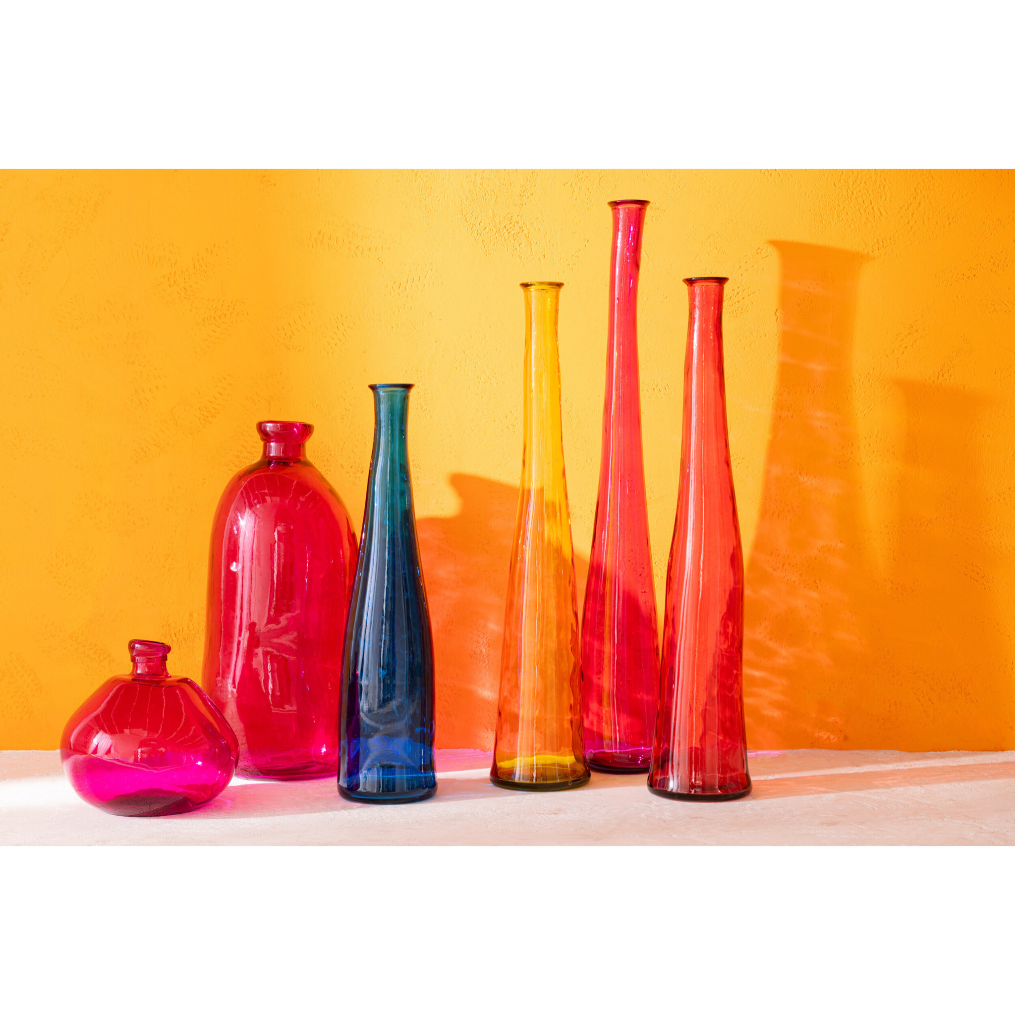 J-Line vase Noah - verre - bleu - small - 80 cm de hauteur
