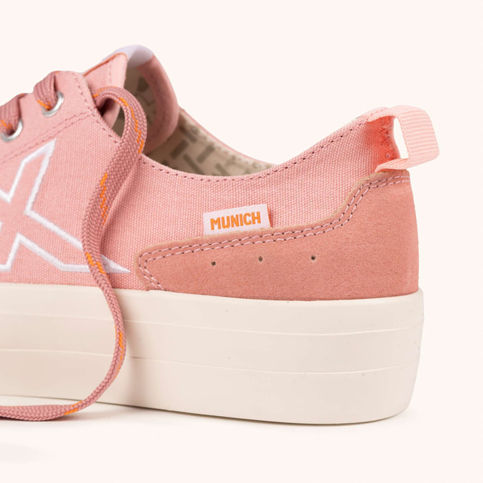 Zapatilla de lona rosa con plataforma MUNICH MUNICH SWING SKY 08