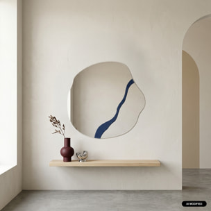 Miroir organique motif bois 74,5cm VANO