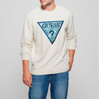 Sweat - imprimé - blanc cassé