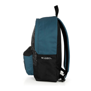 Mochila Gabol ROAD azul y negra y resistente al agua
