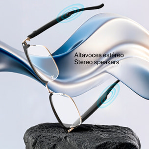 Gafas inteligentes GS13 lentes fotocromáticas, llamada bluetooth, asistente de voz, control remoto de la cámara.