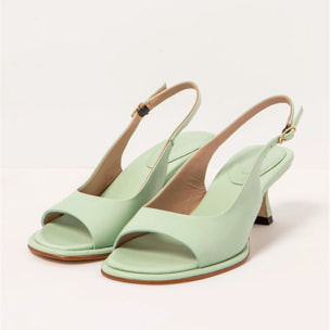 Sandalias con tacón S3165 NAPPA PASTEL GREEN/ GLERA color Pastel green