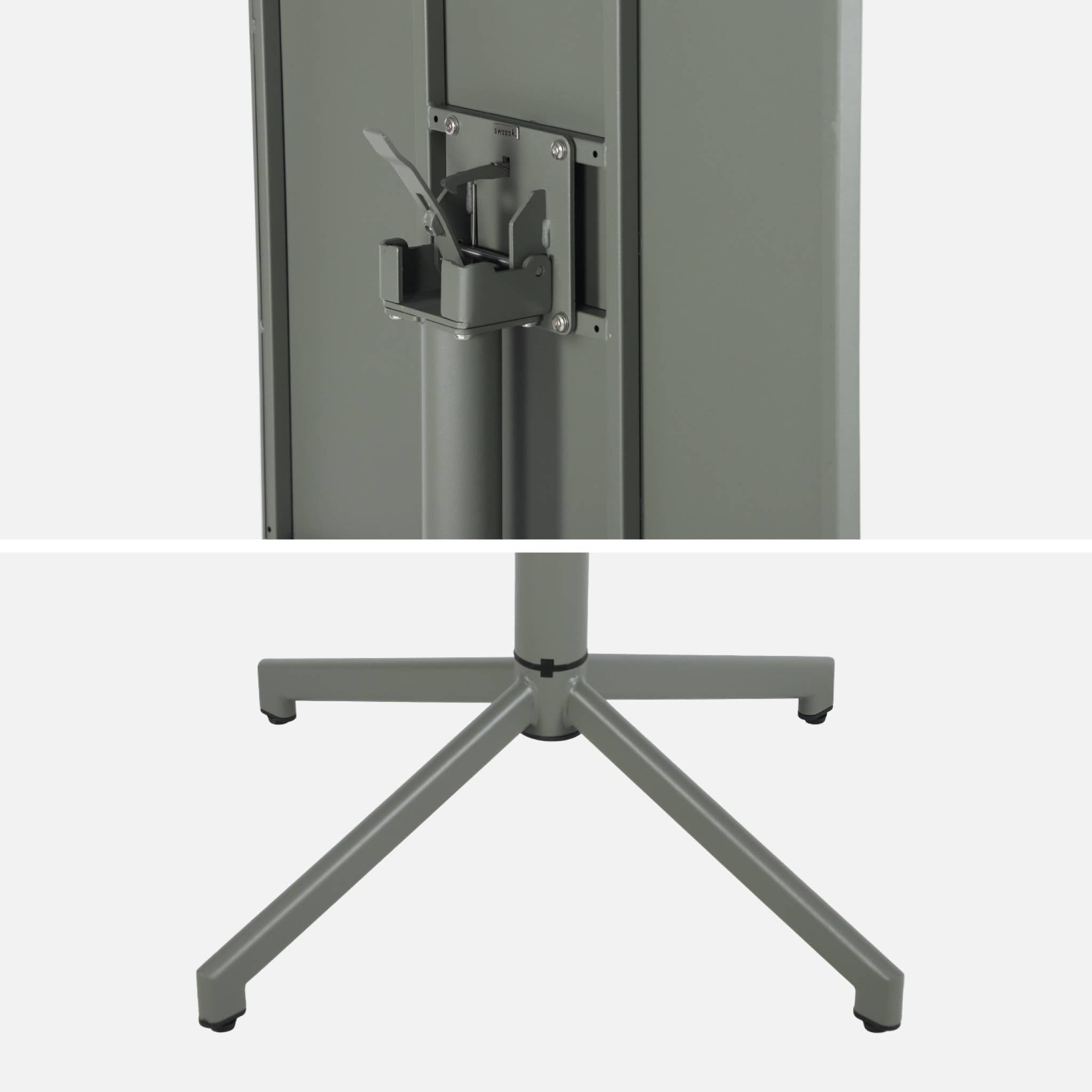 Table de jardin bistrot pliante métal + 2 assises EMILIA + CHIARA