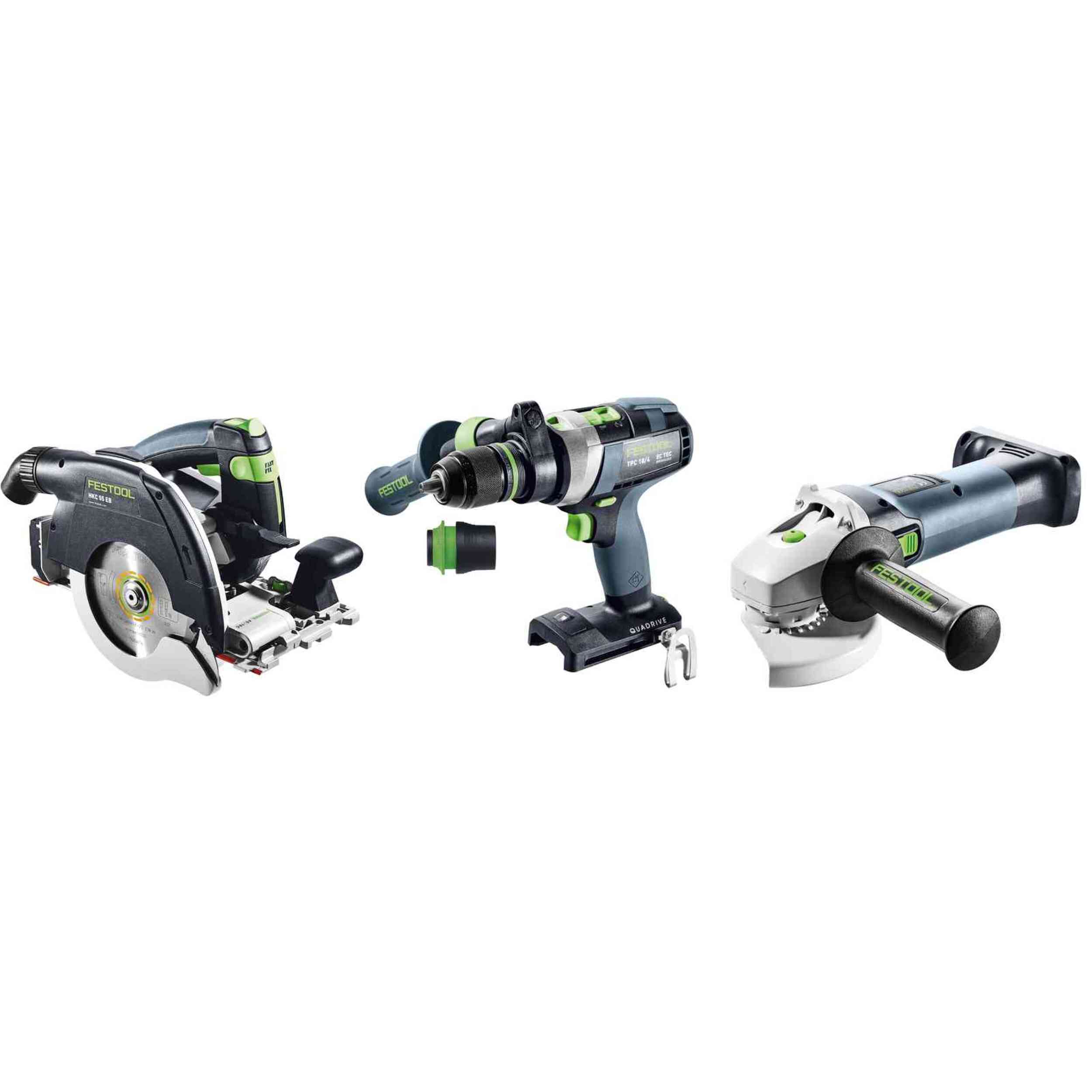 Kit Combo sans fil FESTOOL Menuiserie - HKC 55 + TPC 18 + AGC 18 + TB M 137 - 578025