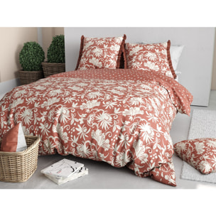 Parure Housse De Couette 3pcs 100% Coton 57 Fils NORIA