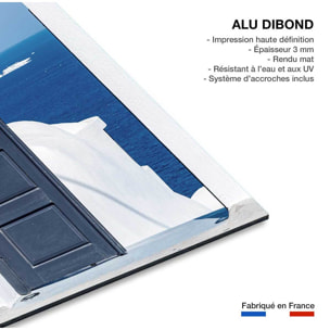 Tableau porte bleue oia Tableau alu Dibond
