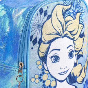 Mochila infantil de frozen - cierre de cremallera con pompón - 18 x 21 x 10 cm - mochila pequeña con costuras reforzadas