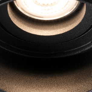 HYDE R Lampada incasso nero tondo regolabile senza struttura