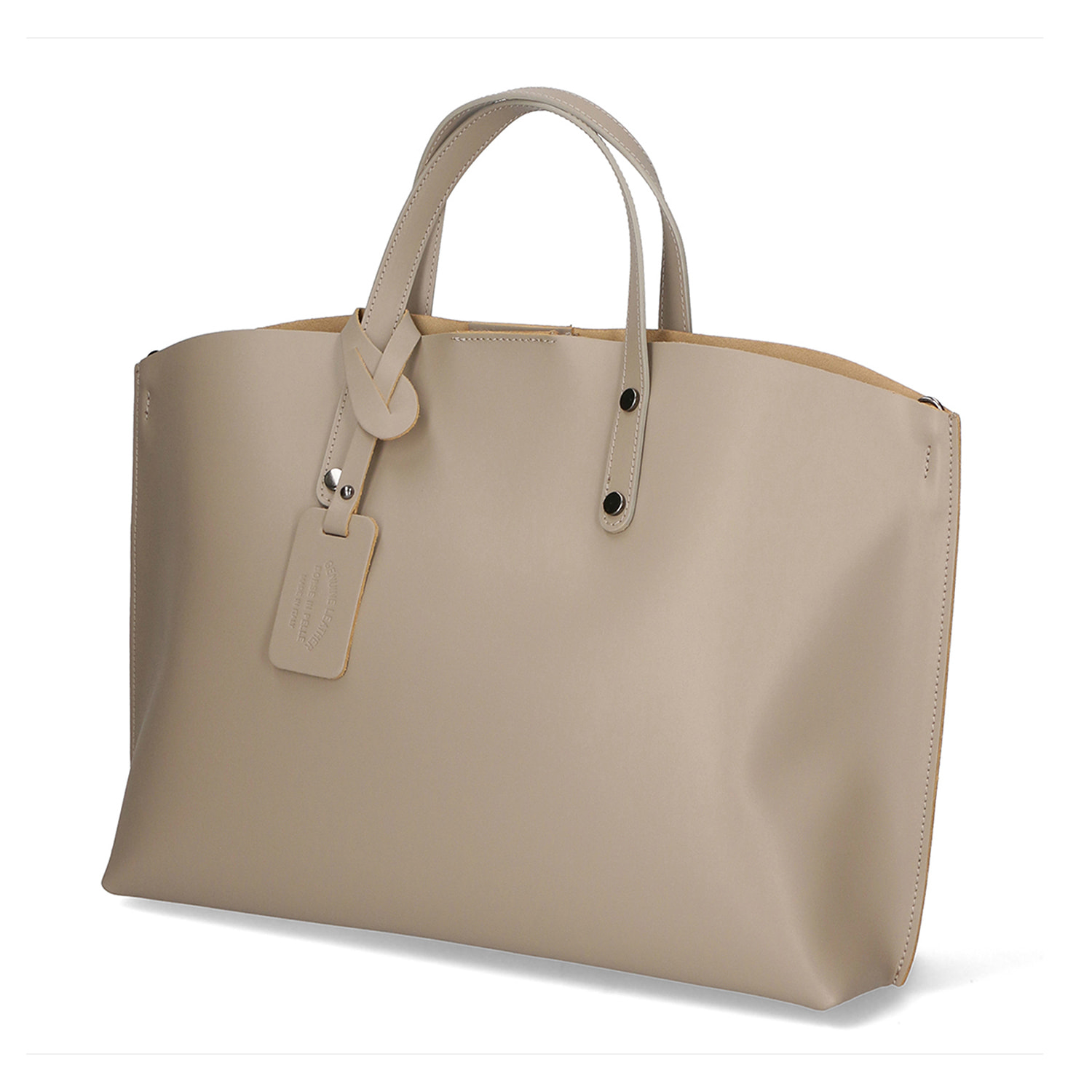 Borsa a spalla da donna In Vera pelle Made in Italy 48x31x11 cm