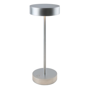 Lampe de table sans fil SANDY Chrome H33 cm
