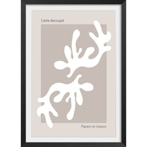 Affiche  papiers et ciseaux Affiche + cadre en bois - Noir