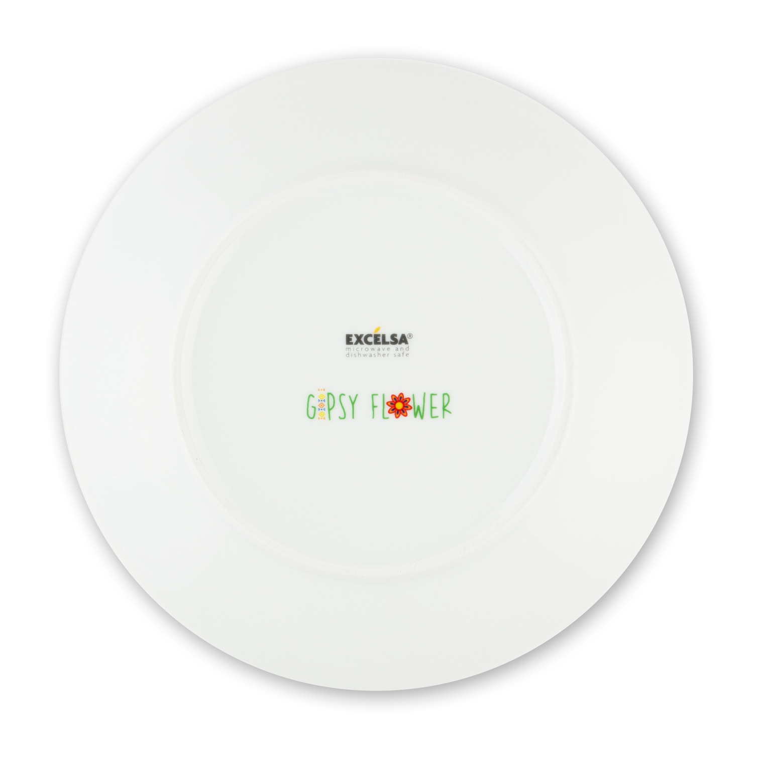 Service de table 18 pièces Excelsa – Gipsy Flower, Porcelaine Blanc