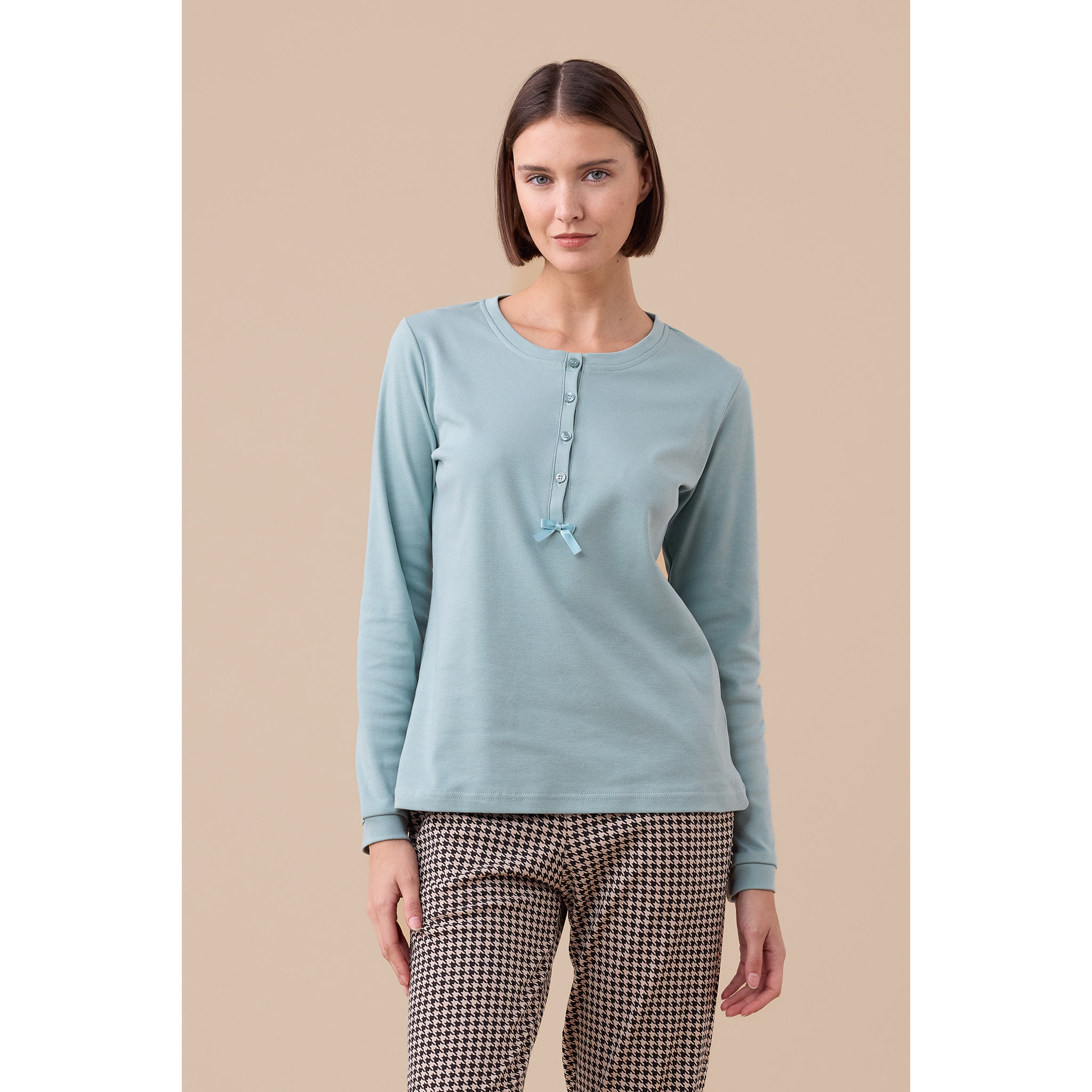 Pigiama donna invernale in caldo cotone articolo trim. Noidinotte