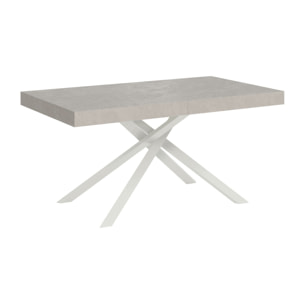 Tavolo allungabile 90x160/420 cm Karida cashmere gambe bianche