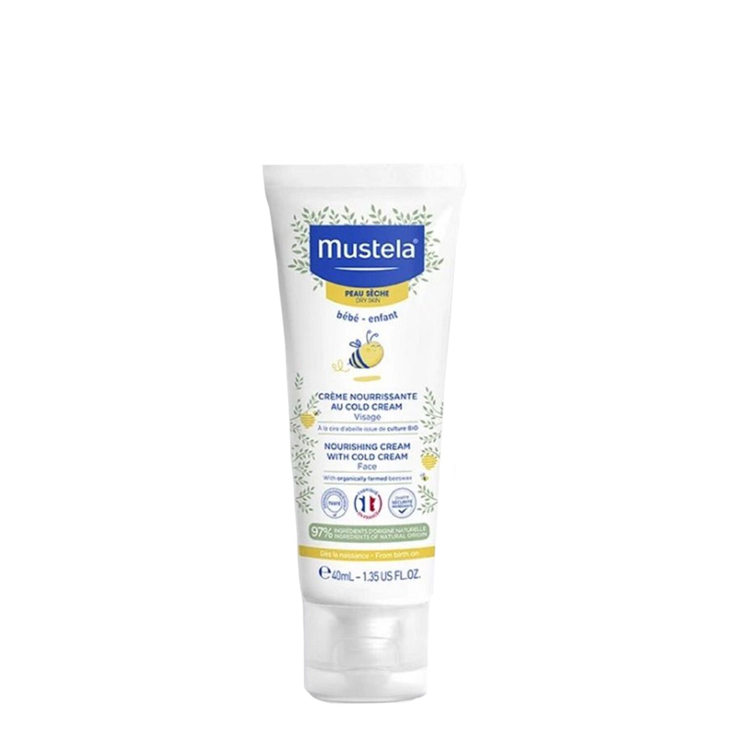 Mustela Cold Cream - Crème Nourrissante Peaux Sèches 40 ml