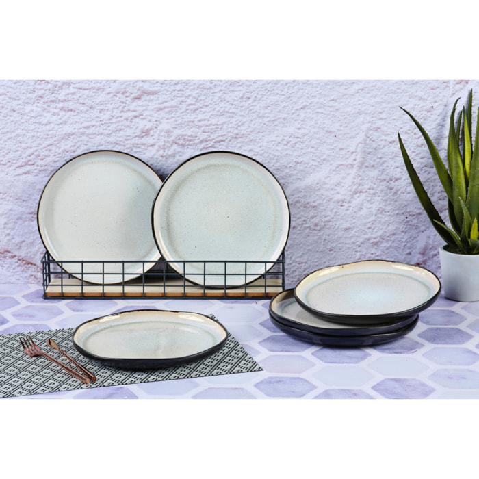 Assiette IRIS Ø26cm - 6 pièces - Blanc ivoire