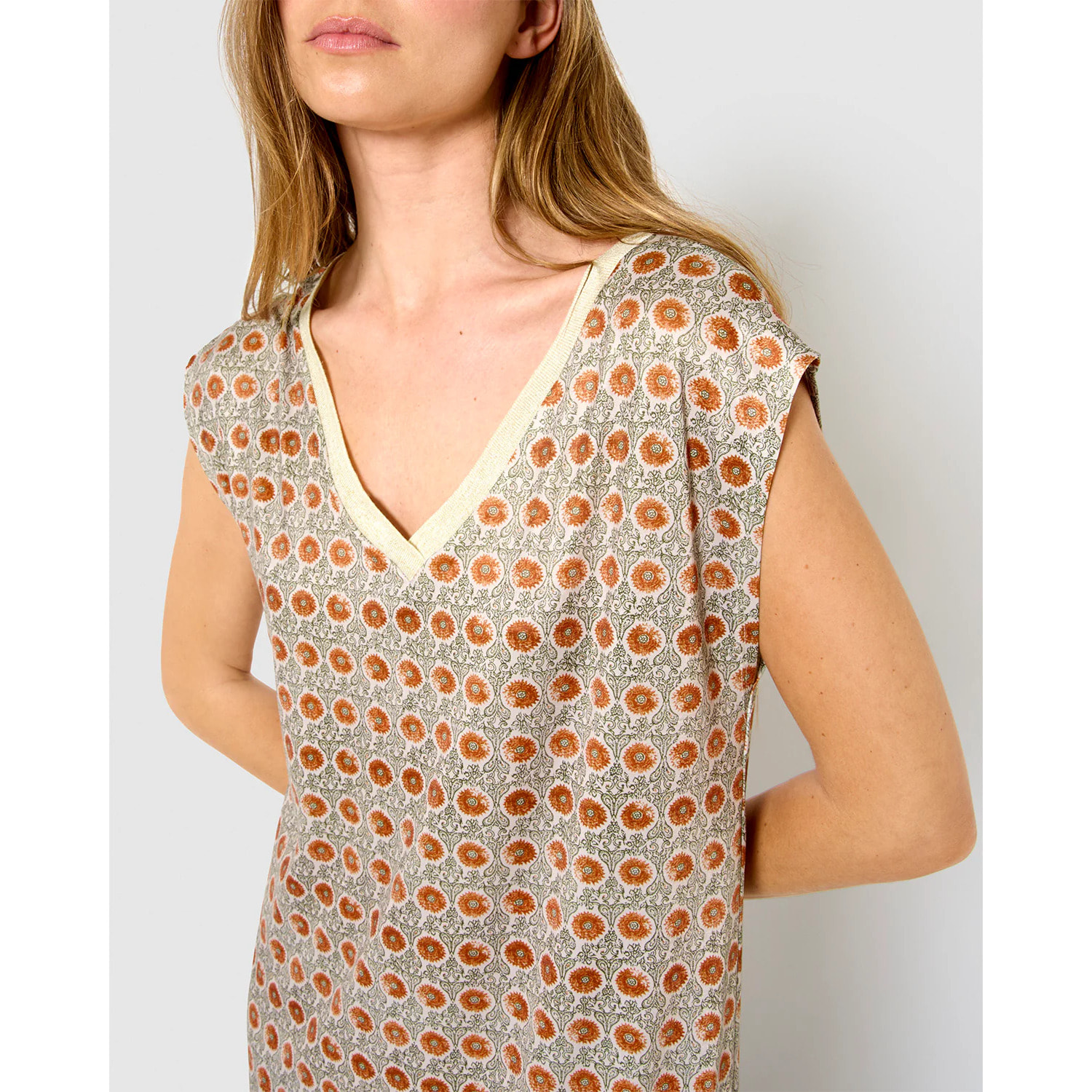 Vestido corto soft uma teja