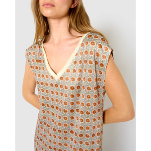 Vestido corto soft uma teja